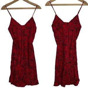 SILX by August Silk Vintage 90s Floral Silk Slip Dress size Small